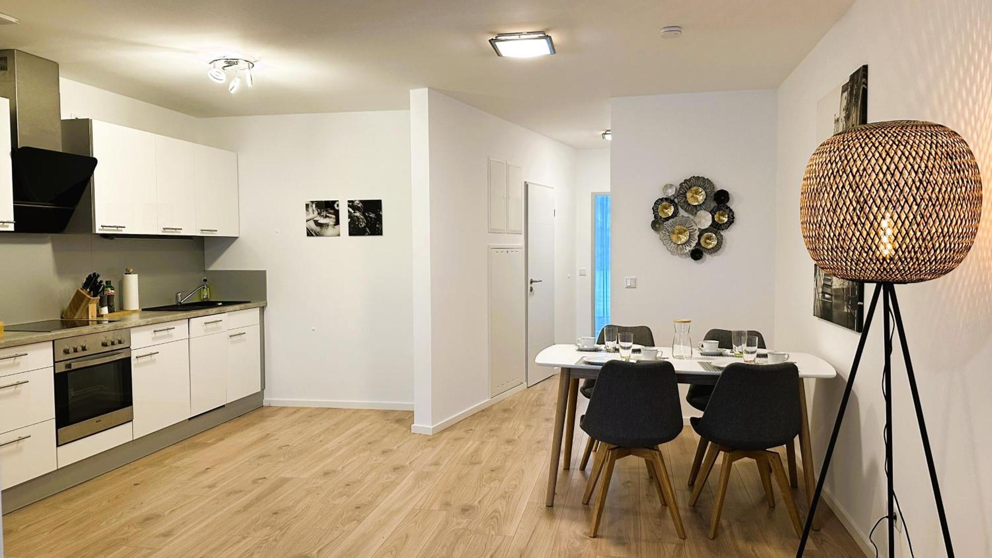 Bohnapartments - Nordkap-Suiten - Gratis Parkplatz - Moderner Neubau - Erdgeschoss - Fussbodenheizung Érfurt Habitación foto