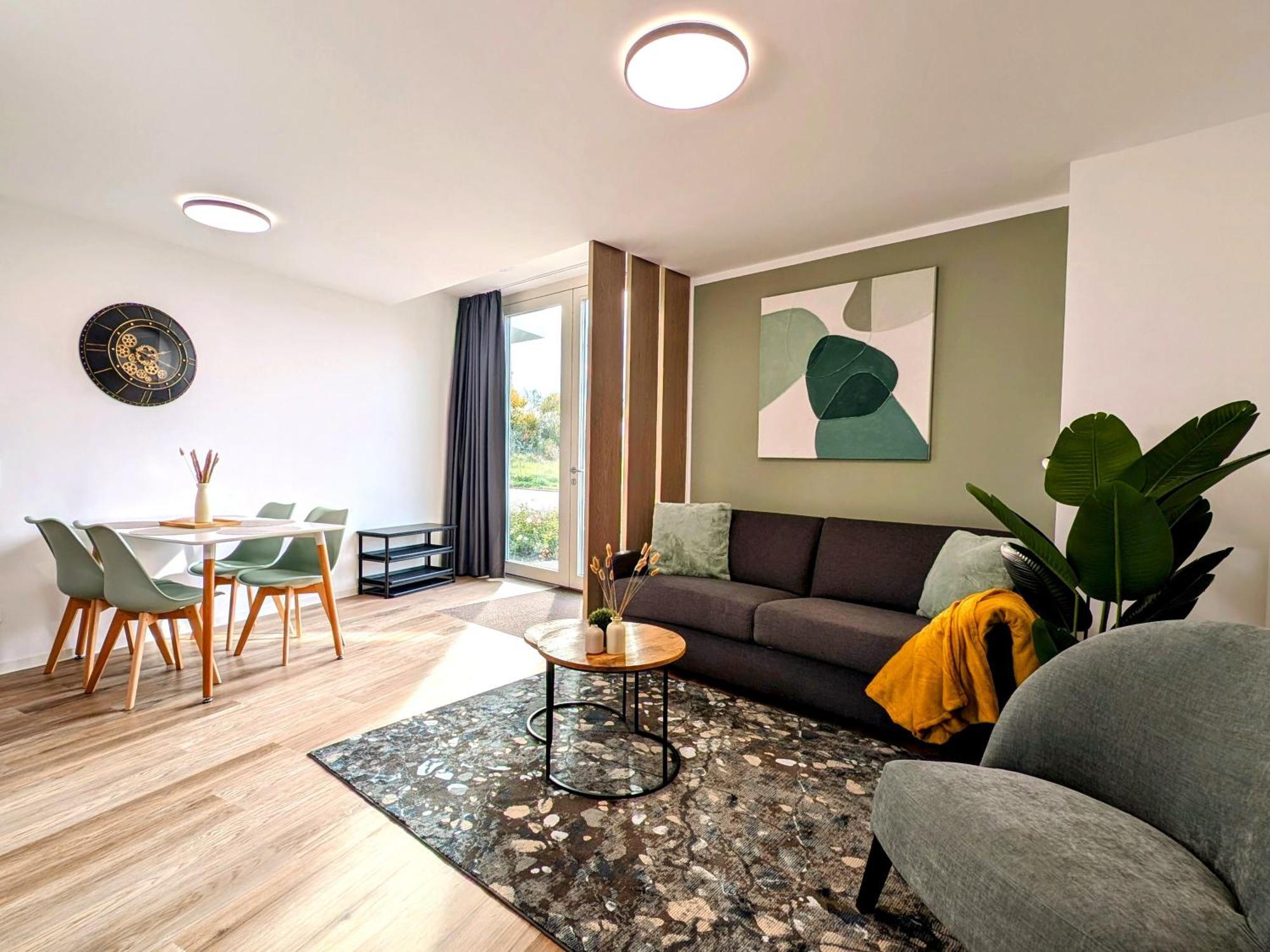 Bohnapartments - Nordkap-Suiten - Gratis Parkplatz - Moderner Neubau - Erdgeschoss - Fussbodenheizung Érfurt Exterior foto