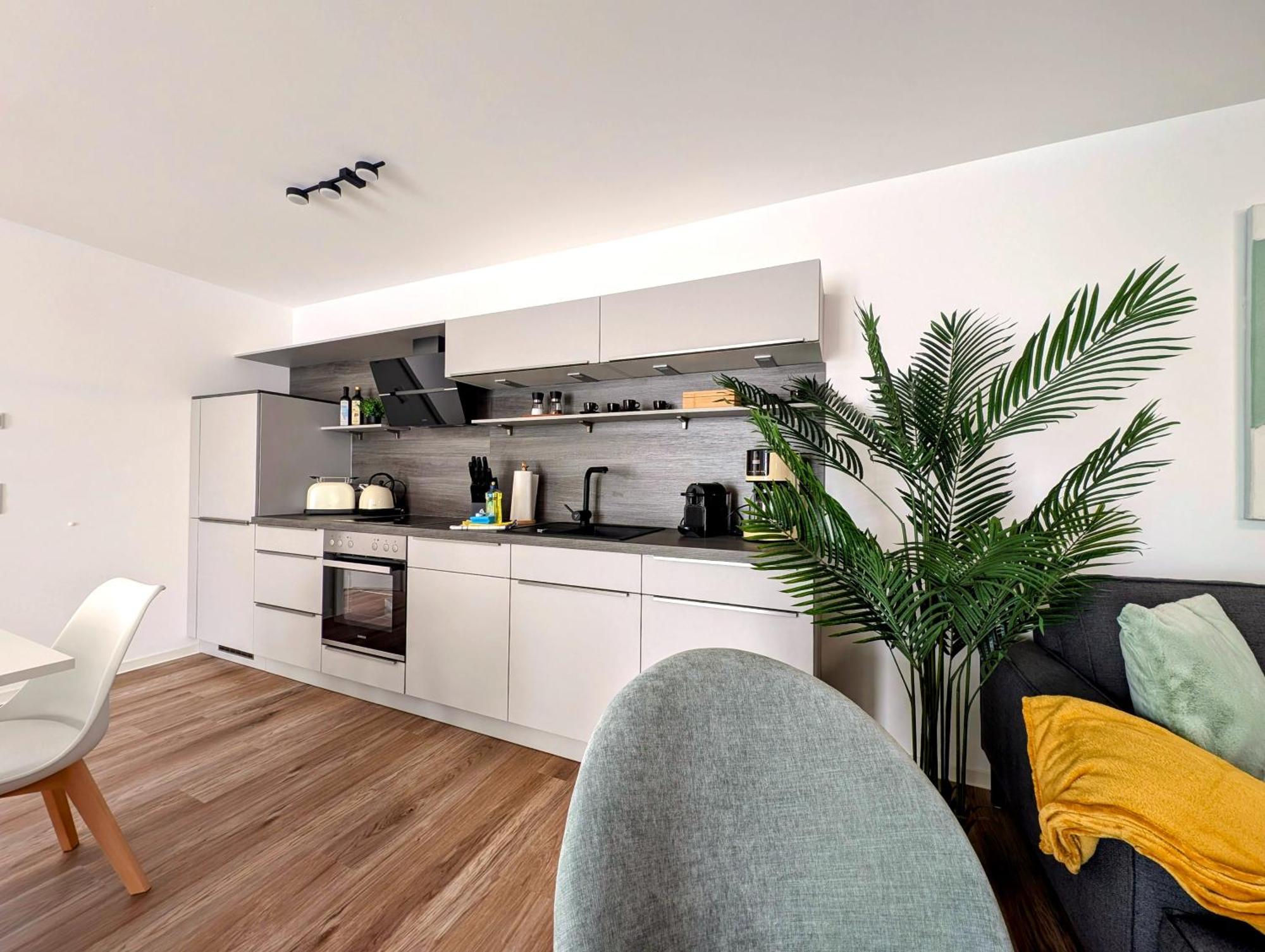 Bohnapartments - Nordkap-Suiten - Gratis Parkplatz - Moderner Neubau - Erdgeschoss - Fussbodenheizung Érfurt Exterior foto