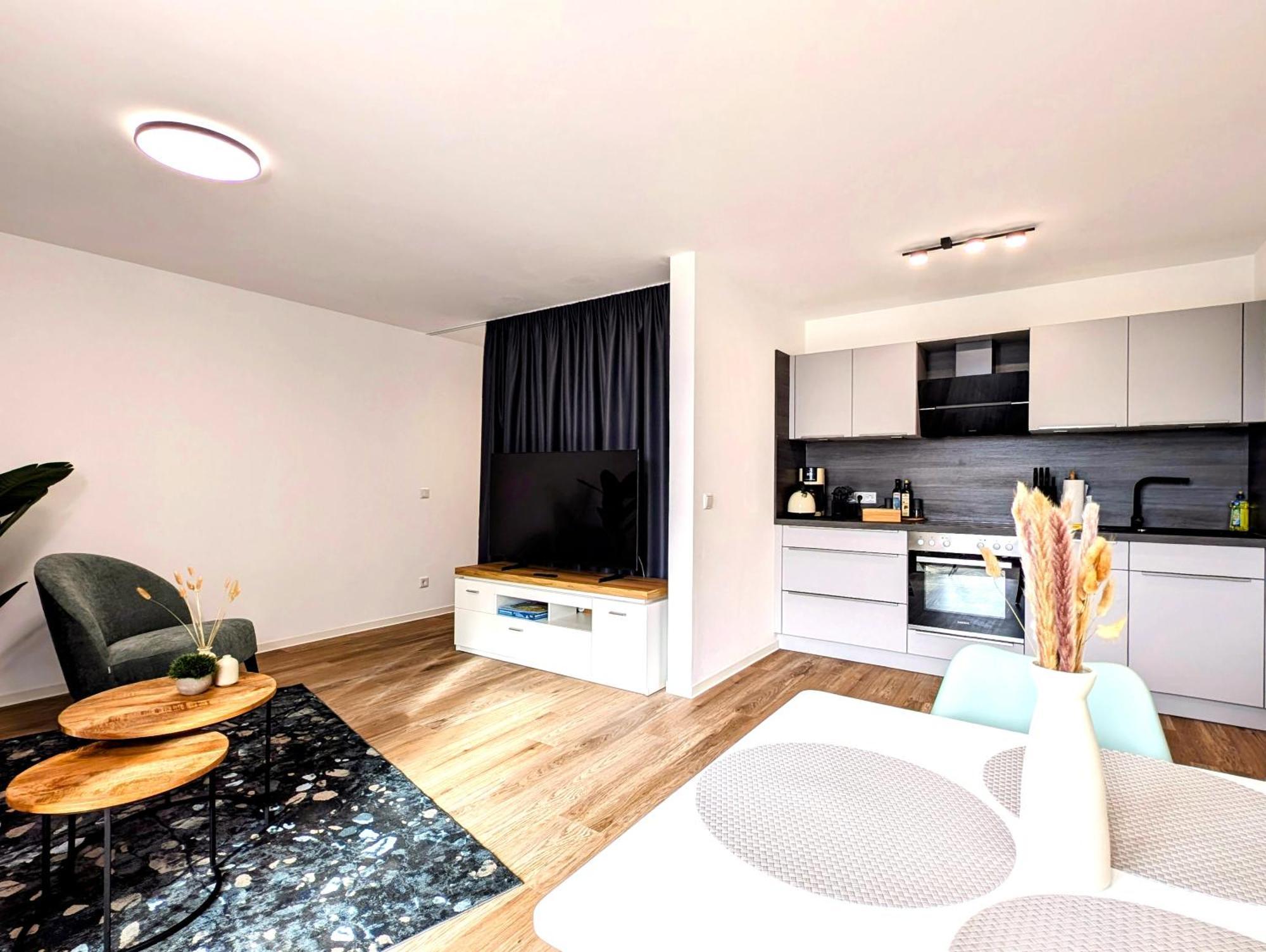 Bohnapartments - Nordkap-Suiten - Gratis Parkplatz - Moderner Neubau - Erdgeschoss - Fussbodenheizung Érfurt Habitación foto